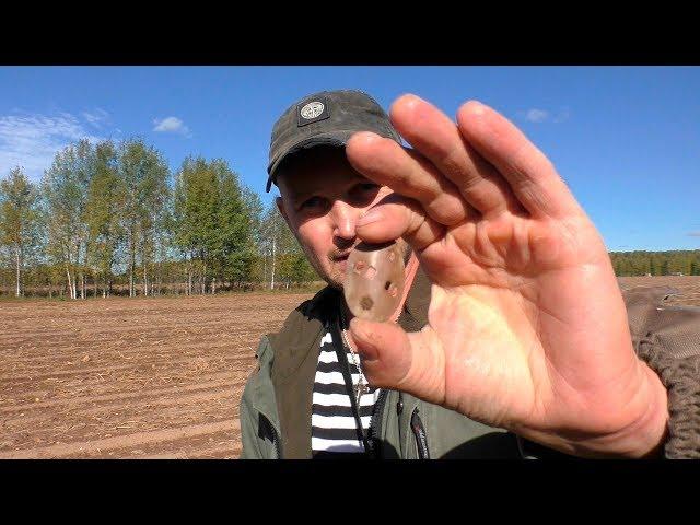 Neglected places. Found a potato field, planted with aluminium and coins 