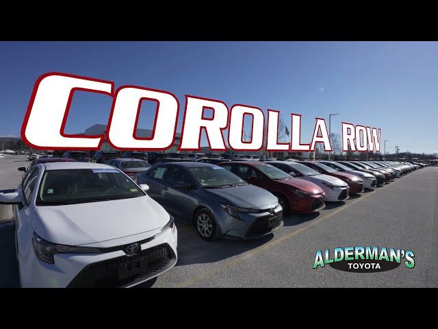 Alderman's Toyota Corolla Row is back!