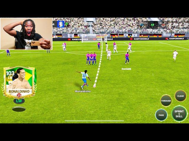 103 Rated Ronaldinho Free-Kick is BROKEN!! - FC MOBILE