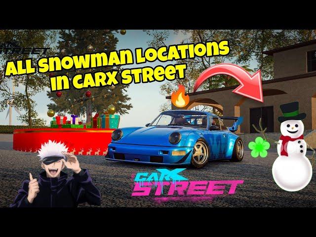 CARX STREET | All Snowman locations and gift box ( free car ) v1.2.0