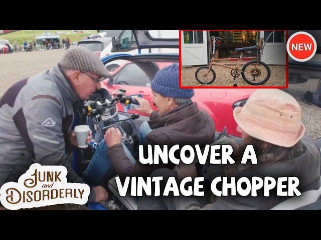 Junk And Disorderly 2024  | Uncover a Vintage Chopper and a Motorised Bicycle from the Early 1950s.