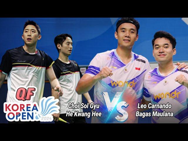 Leo Rolly Carnando/Bagas Maulana vs Choi Sol Gyu/He Kwang Hee || QF Korea Open 2024