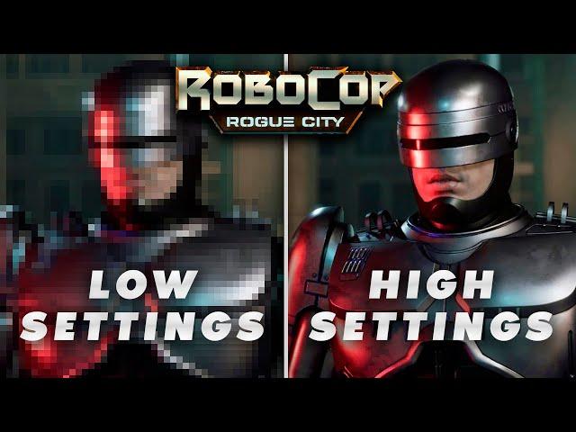 Robocop: Rogue city - Сравнение Низкой и Ультра Графики | Low vs Ultra Graphic | Graphics Comparison