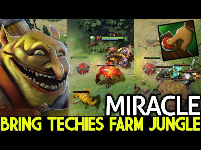 MIRACLE [Techies] Bring Techies Farm Jungle Try Hard Defense Dota 2