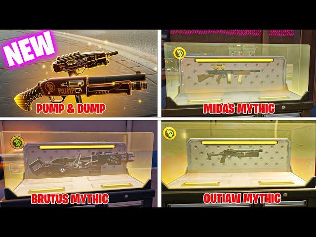 ALL NEW Mythic Weapons in Fortnite Chapter 6 Season 2 Update ( Midas, Brutus, Outlaw, Bump Dump)