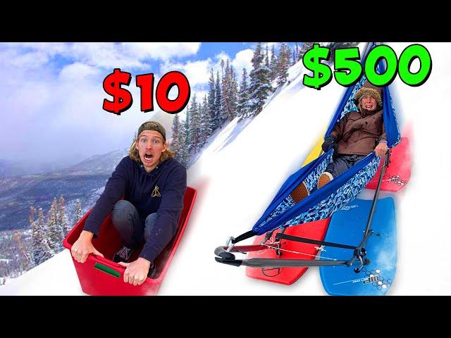 $10 vs $500 Snow Sleds! *BUDGET CHALLENGE*