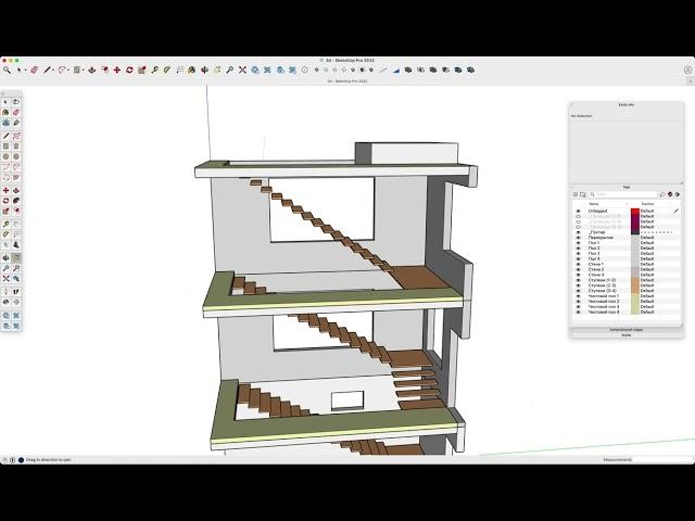 Эскиз лестницы на SketchUp | Для Джоан Пабло Красногорск  | Изготовление лестниц Тел 89171241768