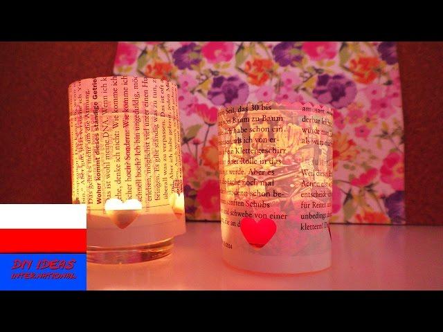 DIY Inspiration | wyzwanie tygodnia #71 papier gazetowy | mini lampiony z papierem gazetowym