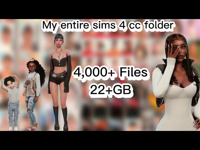 My entire sims 4 cas cc folder|22+ GB| 4,000+ files| Sims 4 custom content folder download