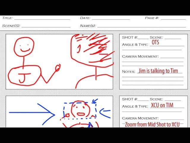 Silent Short STORYBOARDS, Short Demo, Digital Filmmaking.