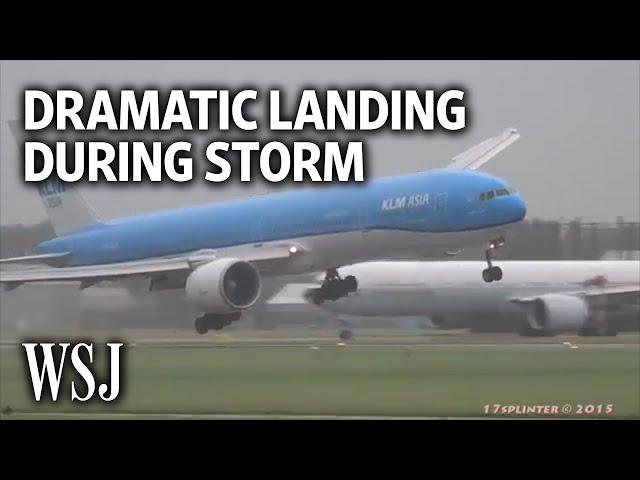 Dramatic Video Shows Plane Landing During Violent Storm