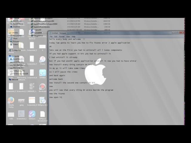 how too fix iTunes (error 2) apple application support not found