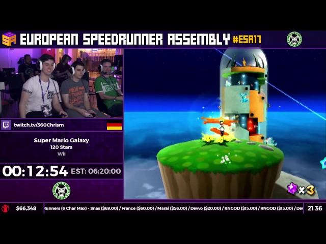 #ESA17 Speedruns - Super Mario Galaxy [120 Stars] by 360Chrism