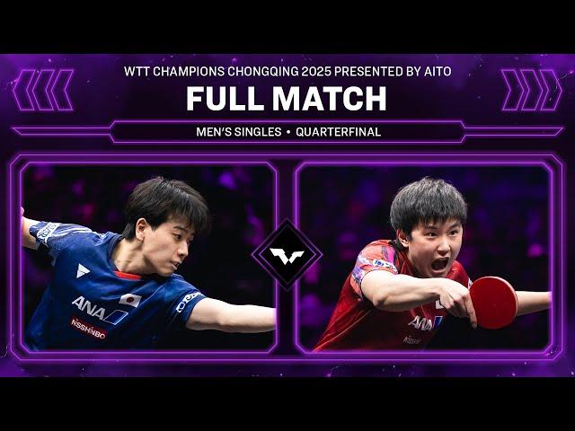 FULL MATCH | Hiroto Shinozuka vs Tomokazu Harimoto | MS QF | #WTTChongqing 2025