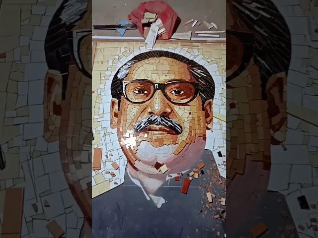 #bangabandhu #tiles #art #drawing #mosaic #painting #mosaic art..size:5'/4'