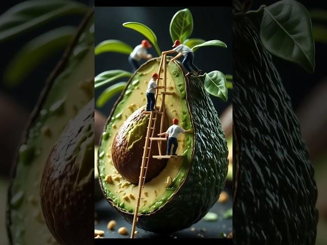 “The Avocado Harvest: Tiny Workers in a Giant Green World”#ytshorts #shortsfeed @KabirAiWork