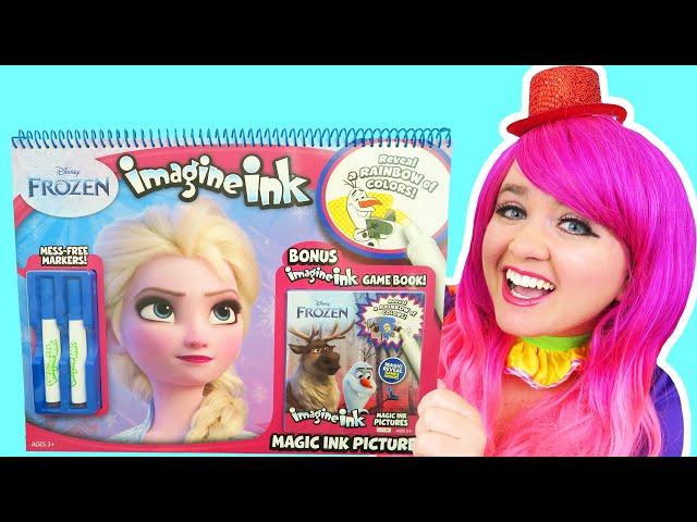 Coloring Frozen GIANT Magic Ink Coloring Book | Imagine Ink Marker