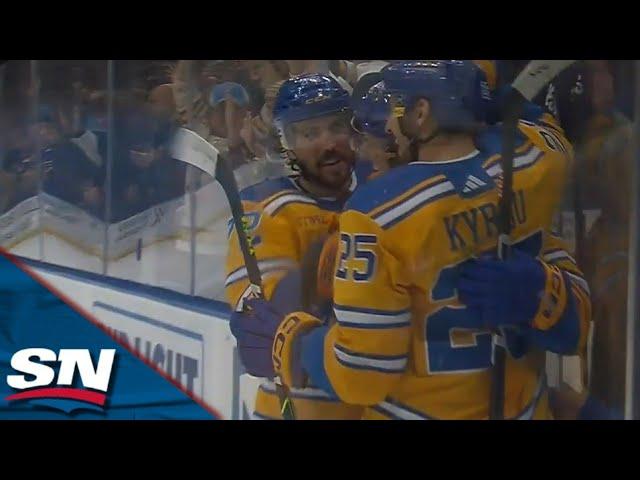 Blues' Robert Thomas Rifles Home OT Winner To Complete Comeback vs. Flames