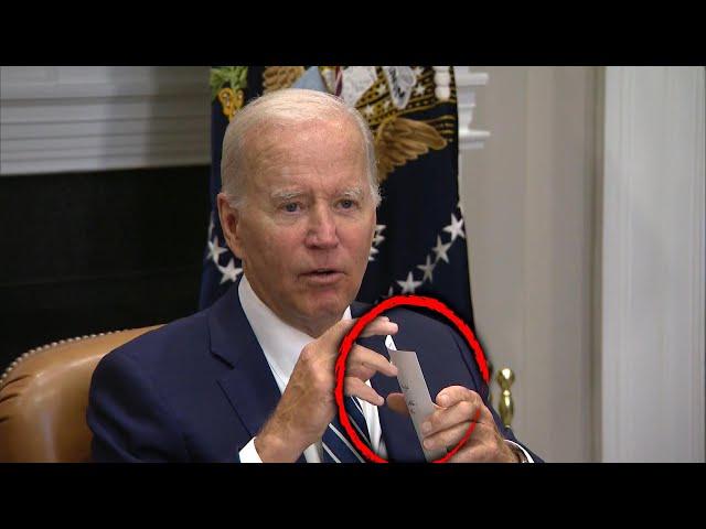 President Biden Accidentally Shows His ‘Cheat Sheet’