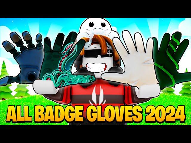 How to get ALL BADGE GLOVES in Slap Battles 2024! | Roblox