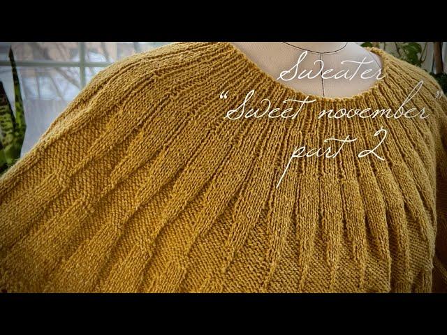 Это нужно связать обязательно!  МАСТЕР-КЛАСС️”Sweet november” sweater part 2