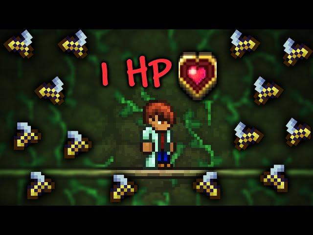 Terraria, but I only have 1 HEALTH POINT...