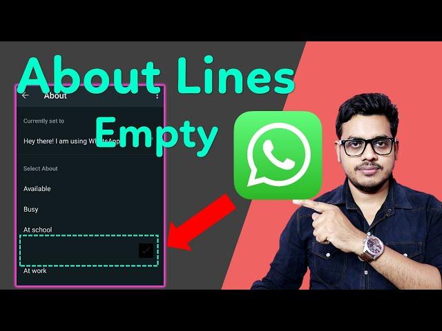 How to set blank about in WhatsApp | WhatsApp about empty kaise kare | Make Whatsapp about empty