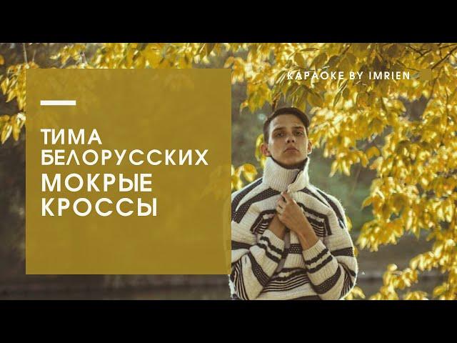 Тима Белорусских - Мокрые кроссы || Караоке by Imrien