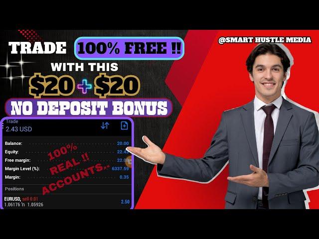 Get TWO FREE $20 + $20 NO DEPOSIT BONUS (100% REAL FUNDED ACCOUNTS) | Fast Withdrawals | NO KYC Need