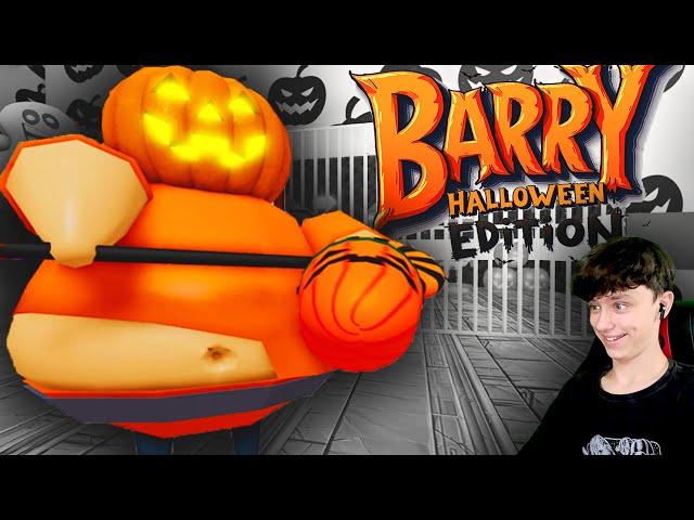 БАРРИ СТАЛ ТЫКВОЙ? ПОБЕГ ОТ BARRY НА ХЭЛЛОУИН  ИЗ ТЮРЬМЫ в ROBLOX!