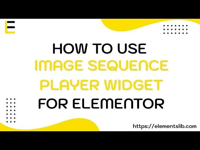 Image Sequence Player Widget for Elementor