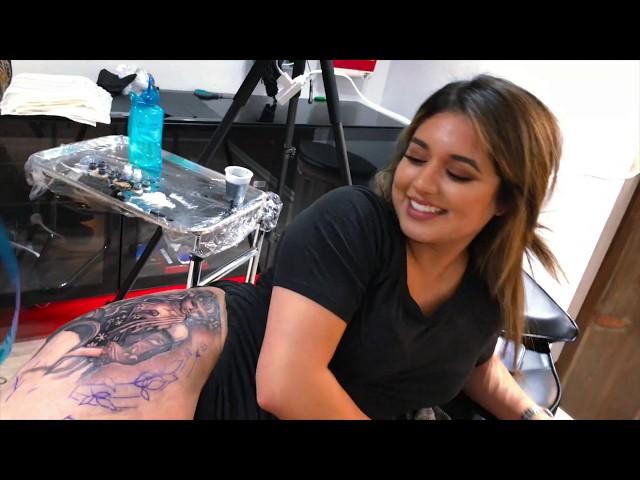 31. DOPE THIGH PIECE FULL DAY SESSION - iShine ink VLOG!