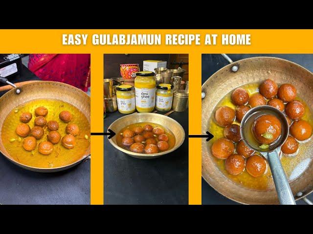 Homemade Pure Desi Ghee Gulab Jamun Recipe | No Khoya Perfect Easy Gulab Jamun