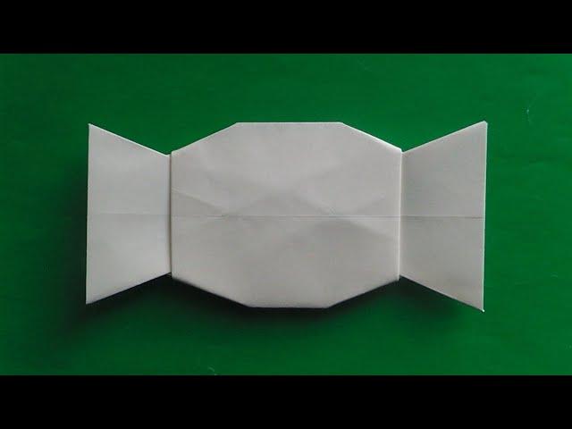 ОРИГАМИ КОНФЕТА // Как сделать конфету из бумаги // Оригами бумажная конфета // Origami paper candy