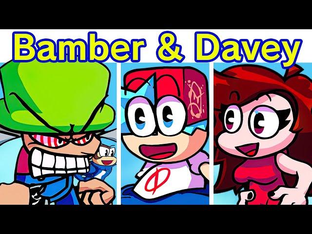 Friday Night Funkin' VS Bamber & Davey V2 FULL WEEK | Dave and Bambi Fan Mod (FNF MOD) (BF & GF)