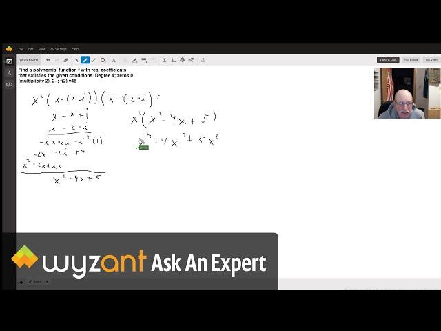 Develop polynomial from its zeros