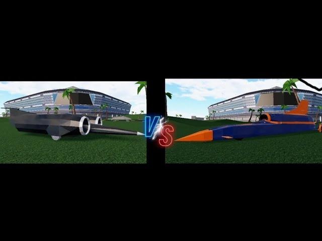 Car Crushers 2 - Thrust SSC VS The Bloodhound LSR (Battle of the Rocket cars)