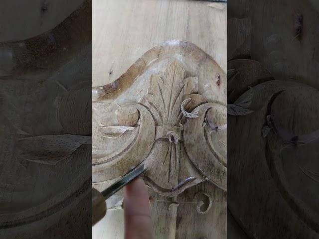 manual wood carving #woodcarving #wood#diy #shorts
