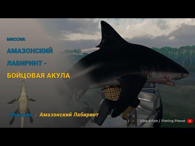 Fishing Planet - Миссия "Амазонский Лабиринт - Бойцовая Акула", включая миссию "Каймановый Свимбейт"