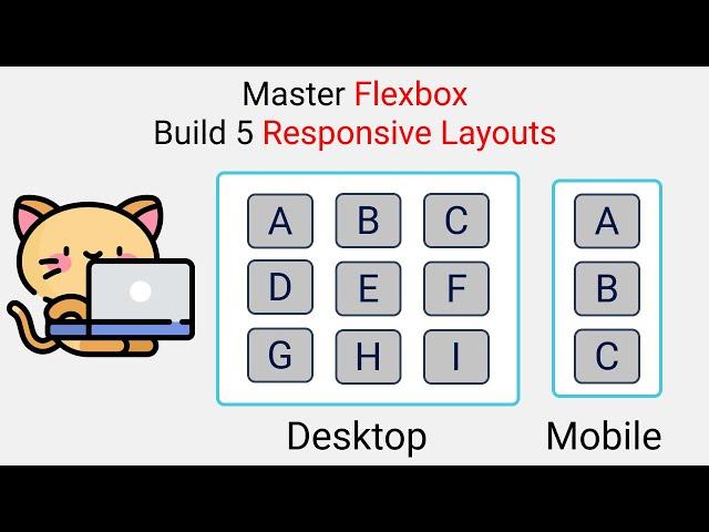 Master Flexbox 2021  - Build 5 Responsive Layouts ️ || CSS 2021