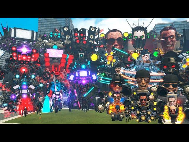 TV MAN MECHA, CAMERAMAN FUTURE, SPEAKERMAN ROCK VS 1-77 SKIBIDI TOILET BOSSES (Garry's Mod)