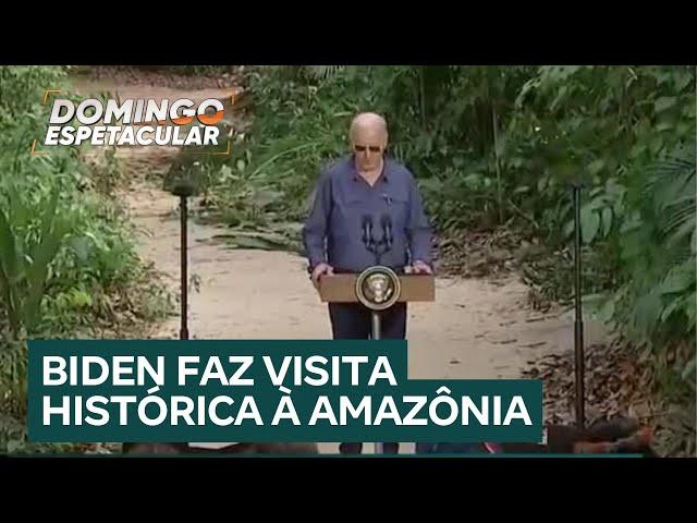 Joe Biden se torna o 1º presidente dos EUA a visitar a Amazônia e anuncia pacote de investimentos