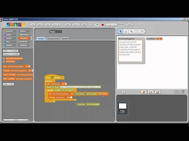 Tutorial. How to program RSS Feed Tutorial using SENSE