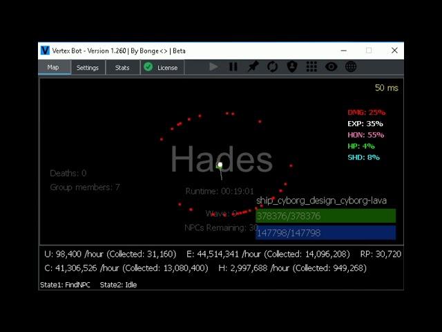 Vertex Bot - Hades Gate , First bot to have fully supported this gate.