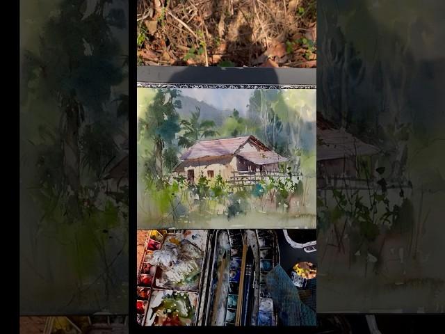 Captured the serene charm of Malvan with brush and color #pleinair #malvan #watercolorpainting