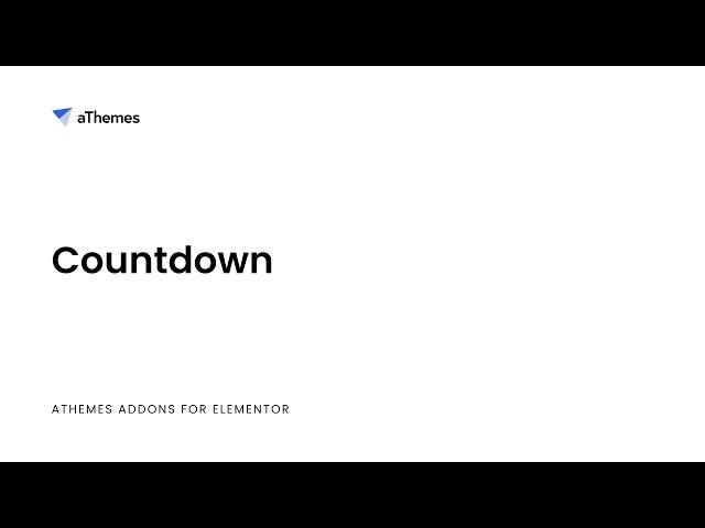 Countdown widget for Elementor