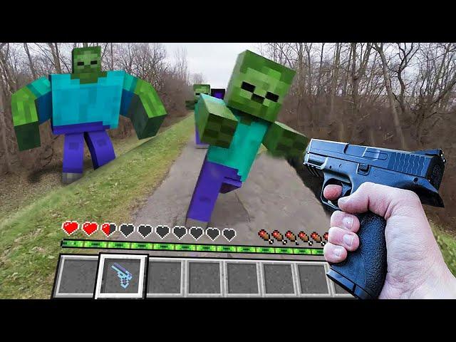 Minecraft Real Life POV ZOMBIE APOCALYPSE FIGHT in Realistic Minecraft Animation