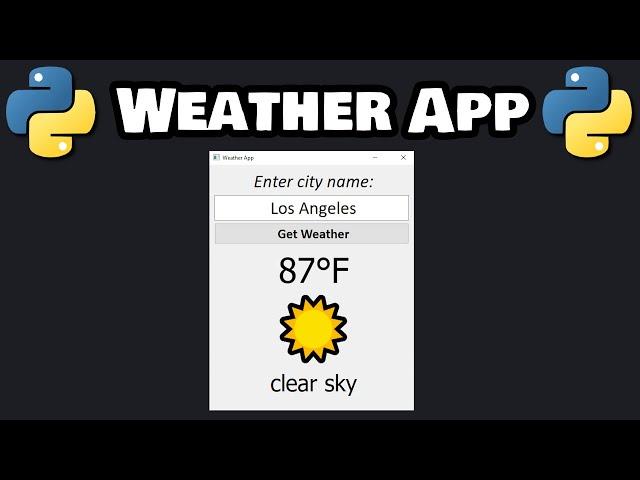 Let's code a WEATHER APP in Python! ️