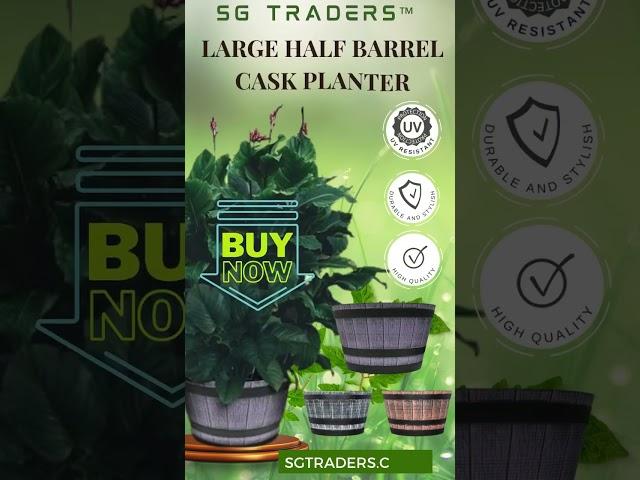Transform Your #Garden with #SGTraders Half #Barrel Cask #Planters | #Gardening Made Easy