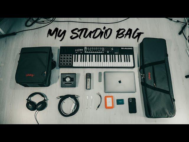 MY MUSIC PRODUCER STUDIO BAG 2021! (Mac Book Pro, Apollo Twin, M-Audio Code, Aston Spirit, Slickbag)